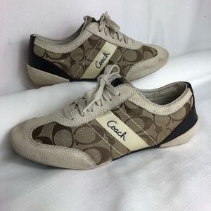 Coach Baylee leather and suede sneakers size 6